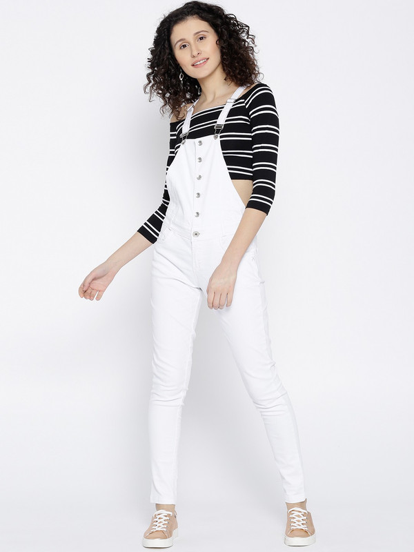 Xpose Women White Dungaree