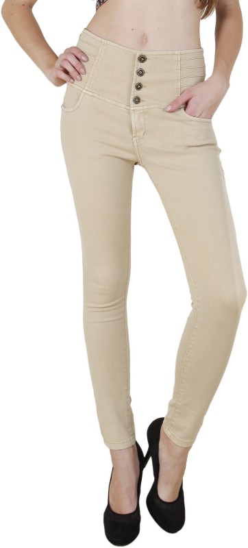 Fck-3 Slim Women Beige Jeans