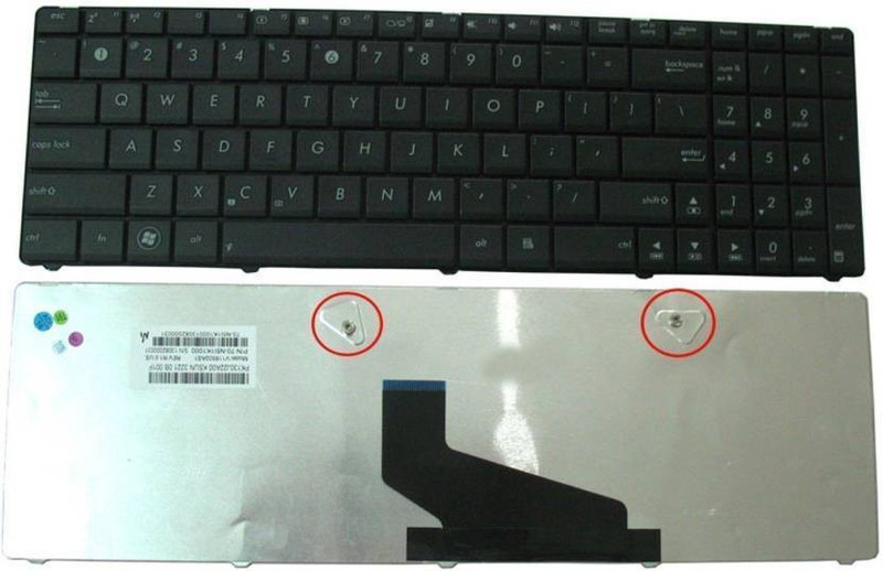 Lapstar X53TA X53U X53Z X53B X53T X53BY X53BR X53E V118502AS1 Internal Laptop Keyboard (Black) Laptop Keyboard Replacement Key