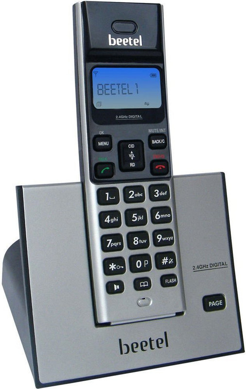 Beetel X62 Corded Landline Phone(BLACK/SILVER)