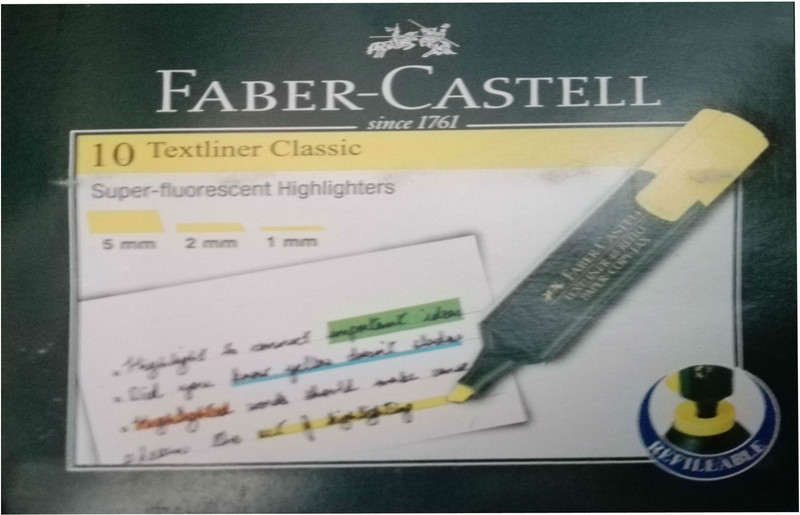 FABER-CASTELL Textliner Classic Pink Pack(Set of 10, Pink)