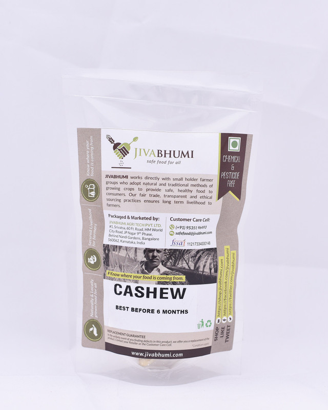 jivabhumi Raw Cashew Whole Cashews(200 g)
