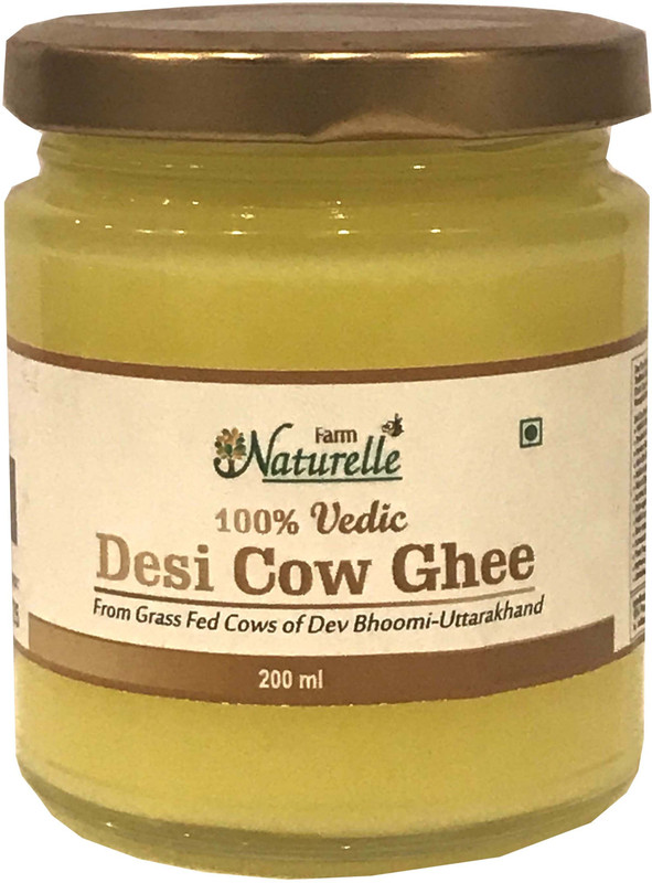 Farm Naturelle Pure Desi Cow Ghee from A2 Milk 200Ml Glass Bottle Ghee 200 ml Glass Bottle Farm Naturelle Pure Desi Cow Ghee from A2 Milk 200Ml Glass Bottle Ghee 200 ml Glass Bottle