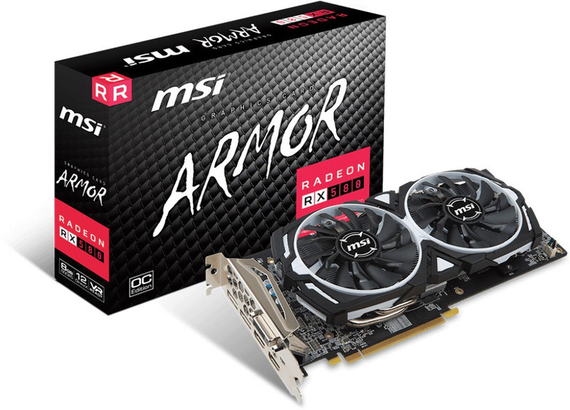 MSI AMD/ATI RX 580 8GB DUAL FAN 8 GB GDDR5 Graphics Card