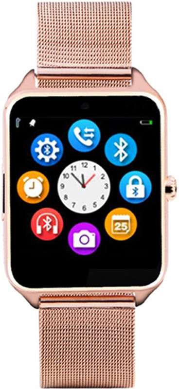 fellkon Z60 - Golden - 1 phone Golden Smartwatch(Gold Strap Free Size)