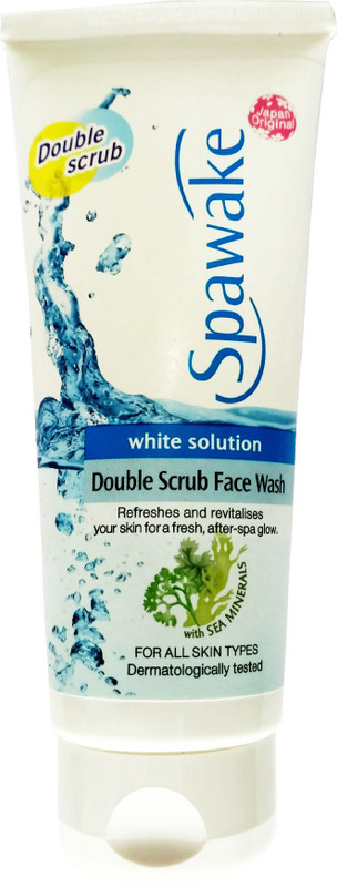 spawake white solution double scrub face wash(200 g)