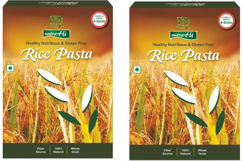 NutraHi Rice Gluten free Pasta Pack of 2 - 250g Each Fusilli Pasta(500 g)