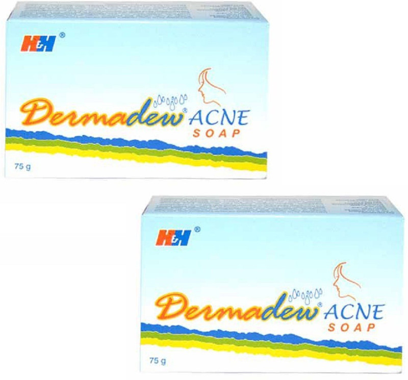 H&H Dermadew Acne soap pack of 2(2 x 37.5 g)