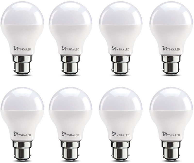 Buy Syska Led Lights 7 W Standard B22 LED Bulb White Pack of 8 Online at desertcartCyprus