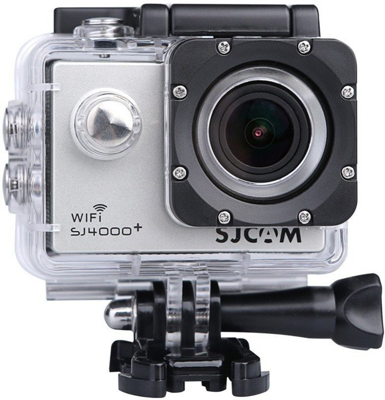 SJCAM Sports Action Camera SJ4000+ Wifi Plus 2K Novatek 96660 Gyro 170 Degree Wide Angle Lens DV with Waterproof Case and Accessories for Diving Driving Biking Camcorder(Silver)