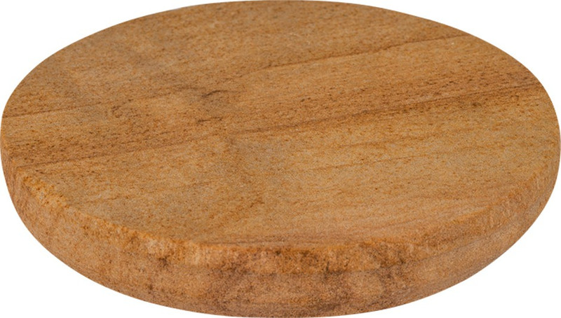 NikkisPride Handmade Sandalwood Pata Board or Chandan Pata (ORIGINAL) for sandalwood stick, Sandal Rubbing Stone , ROUGH SURFACE FOR CHANDAN & KIDS'S GHUTTI GRINDING 6 inch Diameter Board(Brown, Pack of 1)