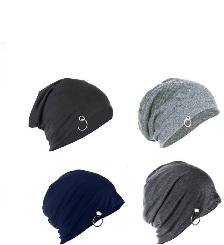 Buy Ray Way Solid Ring Beanie Cap(Pack 