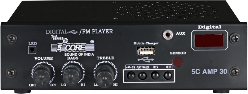 5 Core MINI-AMP-30 Home 20 W AV Control Amplifier(Black)