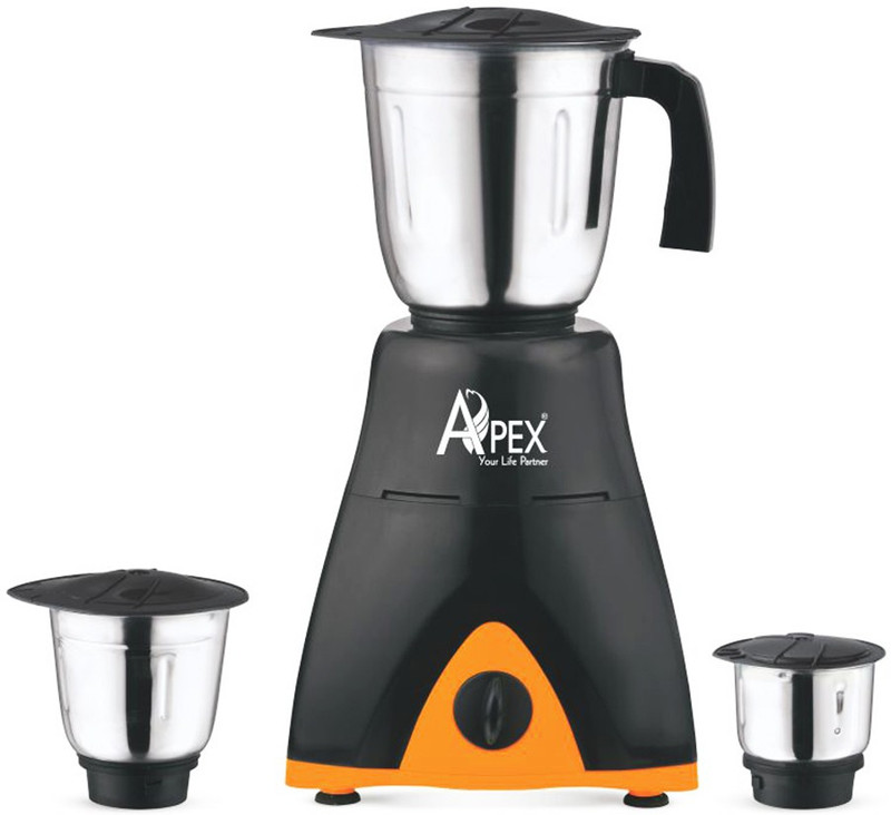 Apex Mixer Grinder 2114 550 W Mixer Grinder(Black, 3 Jars)