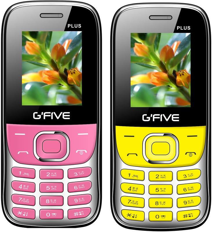 Gfive Plus Combo of Two Mobiles(Pink & Yellow)
