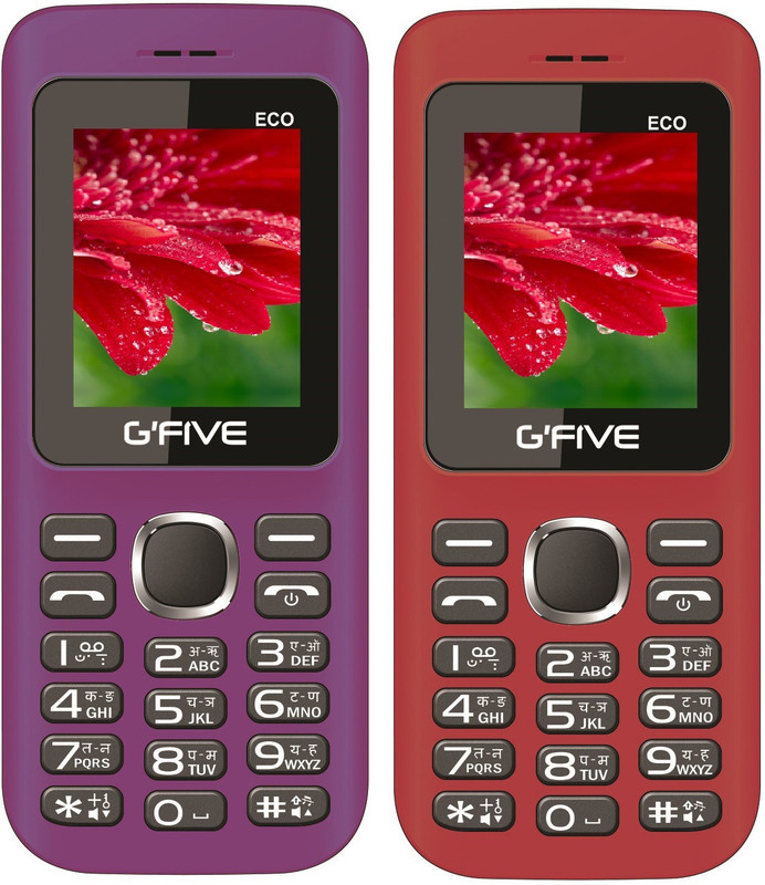 Gfive Eco Combo of Two Mobiles(Voilet & Red)