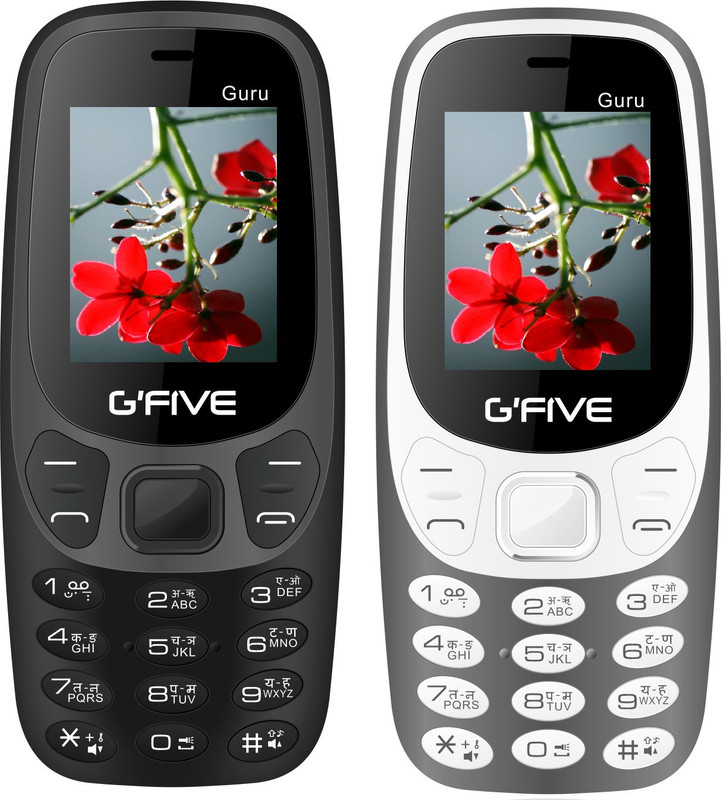 Gfive Guru Combo of Two Mobiles(Black & grey)