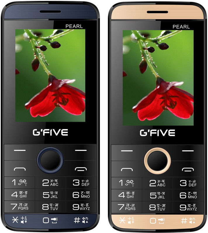 Gfive Pearl Combo of Two Mobiles(Blue & Gold)
