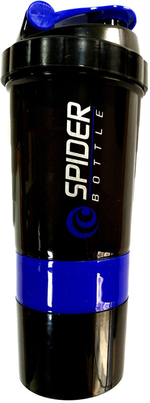 medlycare india Shaker Bottle 500 ml+Sports Bottle+ Radar Bottle+Classic Bottle Shaker+Protein Shaker Gym Bottle with 2 Storage Compartments and 1 Pill Tray 500 ml Shaker(Pack of 1, Blue)