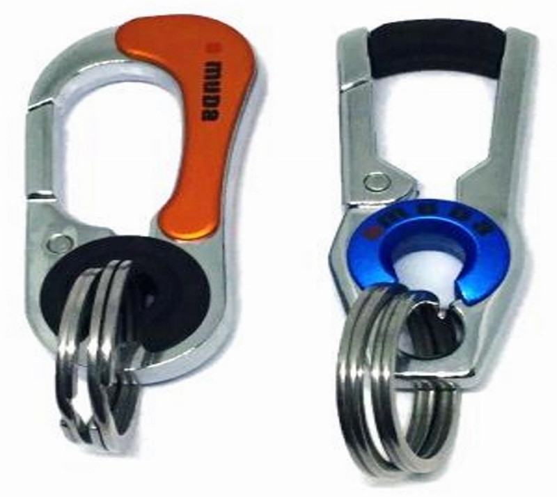 antras creations Imported Muda Brand Combo of Two Key chain for Cars/Bikes/Homes/Office Locking Key Chain(Silver)