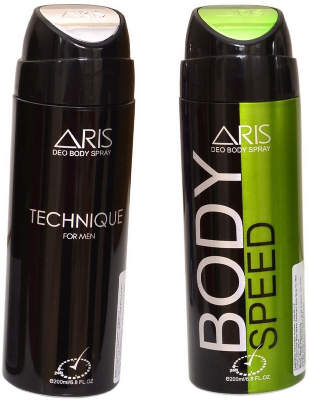ARIS SPEED BODY DEO SPRAY FOR MEN 200ML, TECHNIQUE DEO BODY SPRAY FOR MEN 200ML Deodorant Spray  -  For Men(200 ml, Pack of 2)