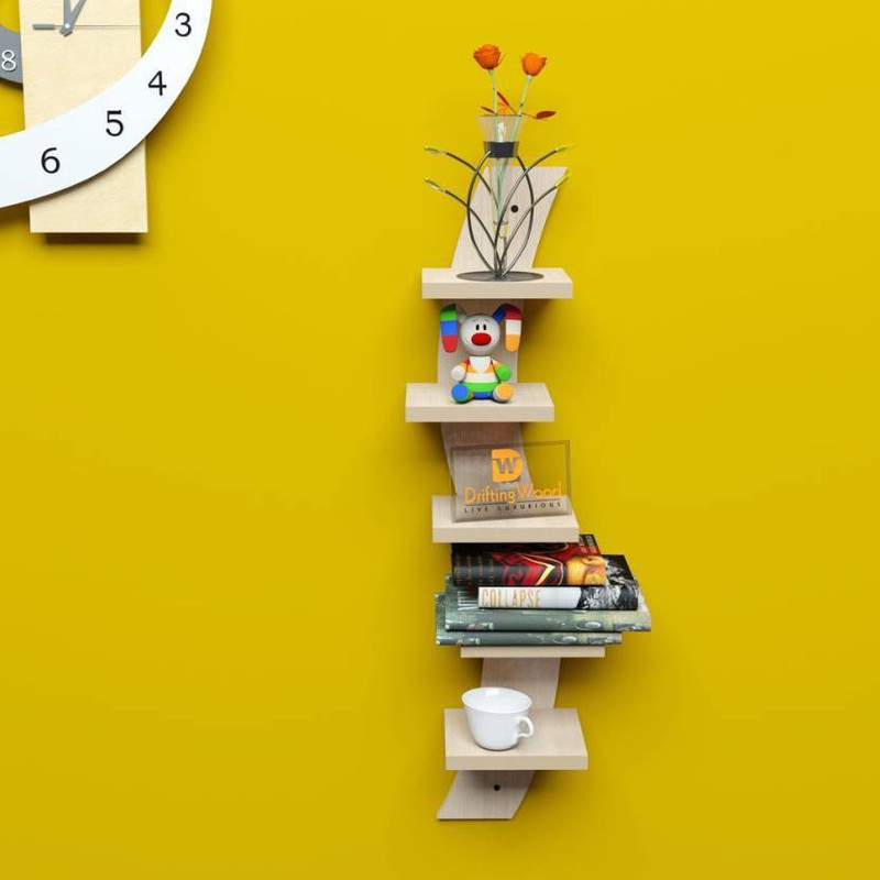 star crafts art back bone shelf MDF (Medium Density Fiber) Wall Shelf(Number of Shelves - 1, White)