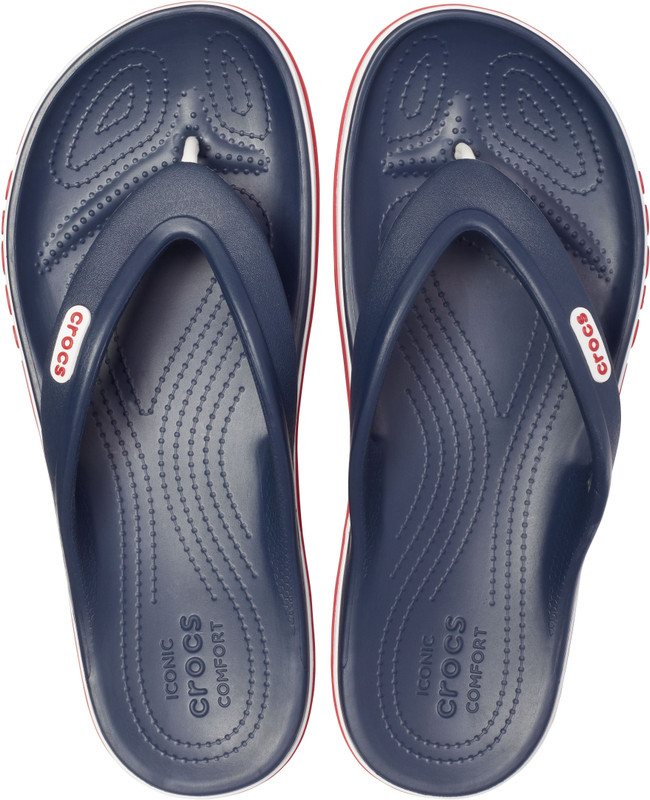 crocs bayaband navy flip flops