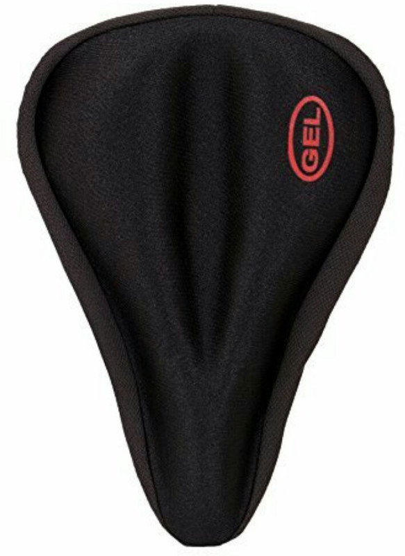 Wavva 100% GEL Bicycle Saddle Seat & Cycling Cushion Pad Bicycle Seat Cover Saddle Cover Free Size(Black)
