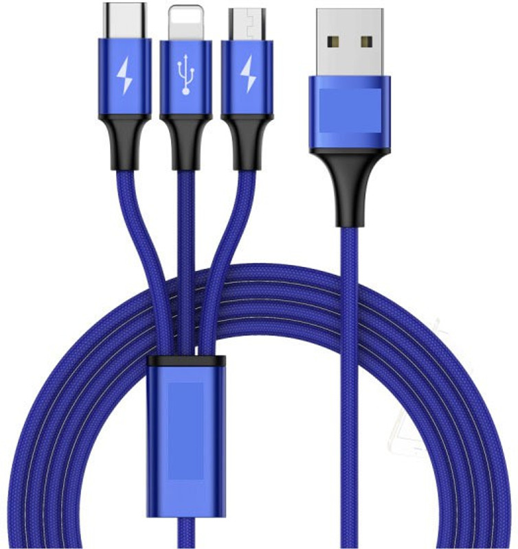fabzy Data Cable Micro USB Cable(Compatible with iPhone 5/5s/5c/SE/6/6s/plus, iPad Mini, iPod, Blue Color, Sync and Charge Cable)