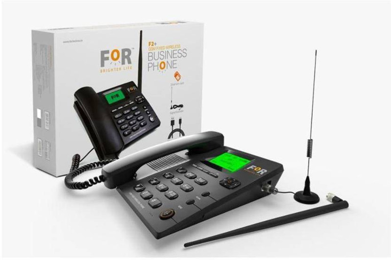 for GSM DUAL SIM F2+FIX WIRELESS PHONE,CORDED&CORDLESS Corded Landline Phone(Black)