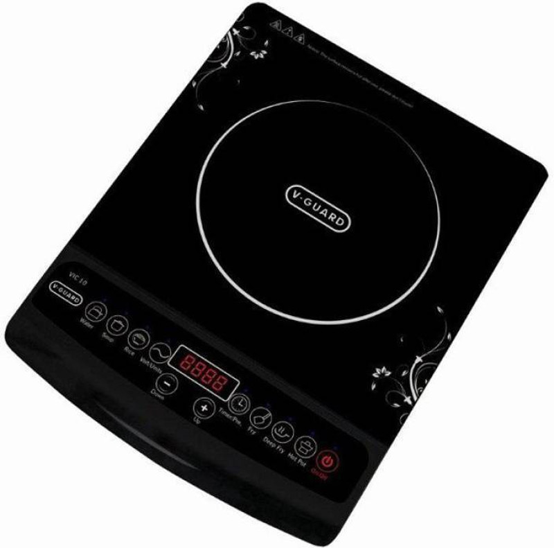 V-Guard VIC 10 V2 Induction Cooktop(Black, Push Button) V-Guard VIC 10 V2 Induction Cooktop(Black, Push Button)