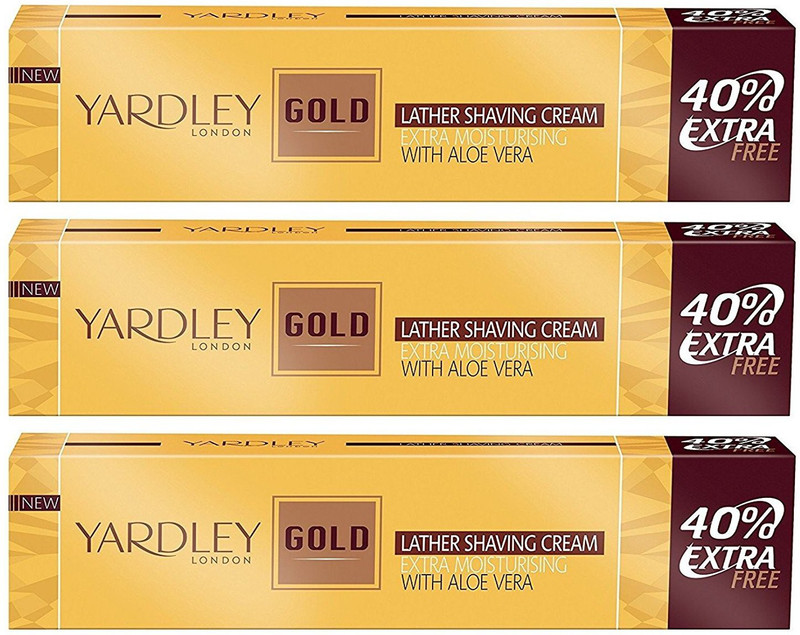 Yardley London Gold Shaving Cream - 70 g (Pack of 3)(60 g)