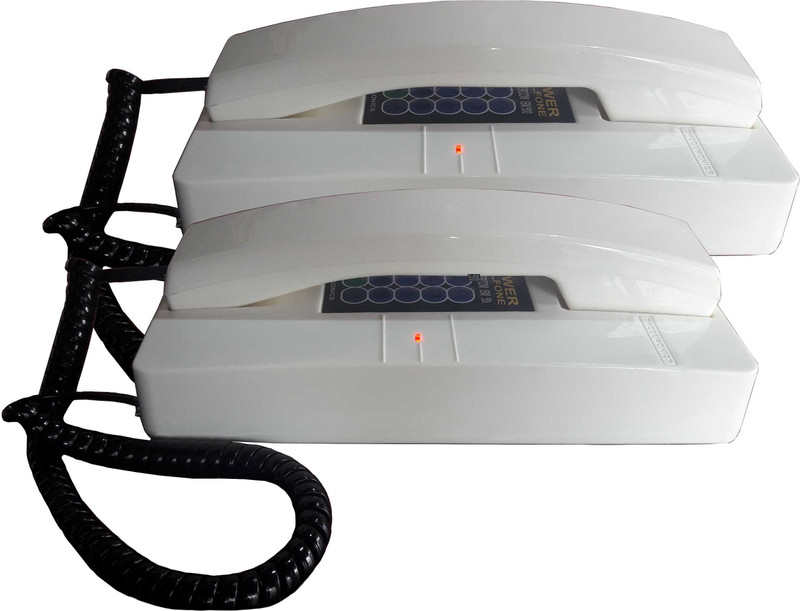 Thodukonics 2 User wireless Intercom 900Mhz Very clear voice all time suitable for 3-5 floor or 50m to 300m Corded Landline Phone(White)