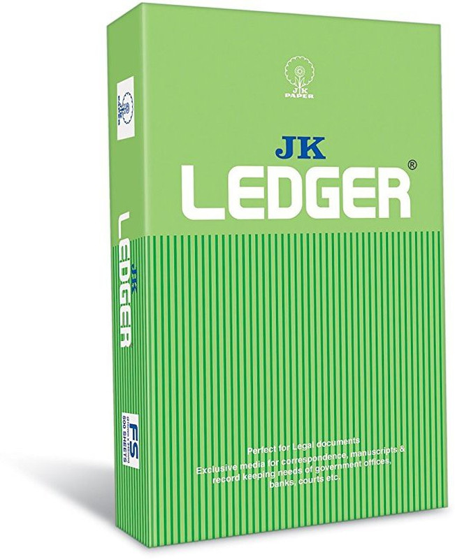 JK jk ledger unruled legal Ledger Paper(Set of 1, Green)