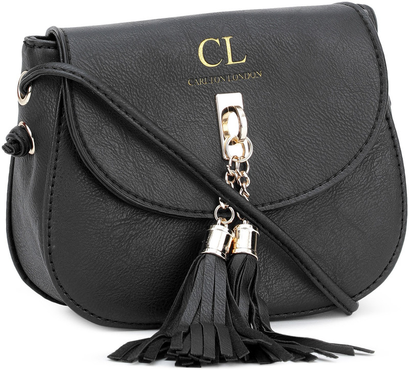 Carlton London Girls Casual Black PU Sling Bag 718 THE DEAL