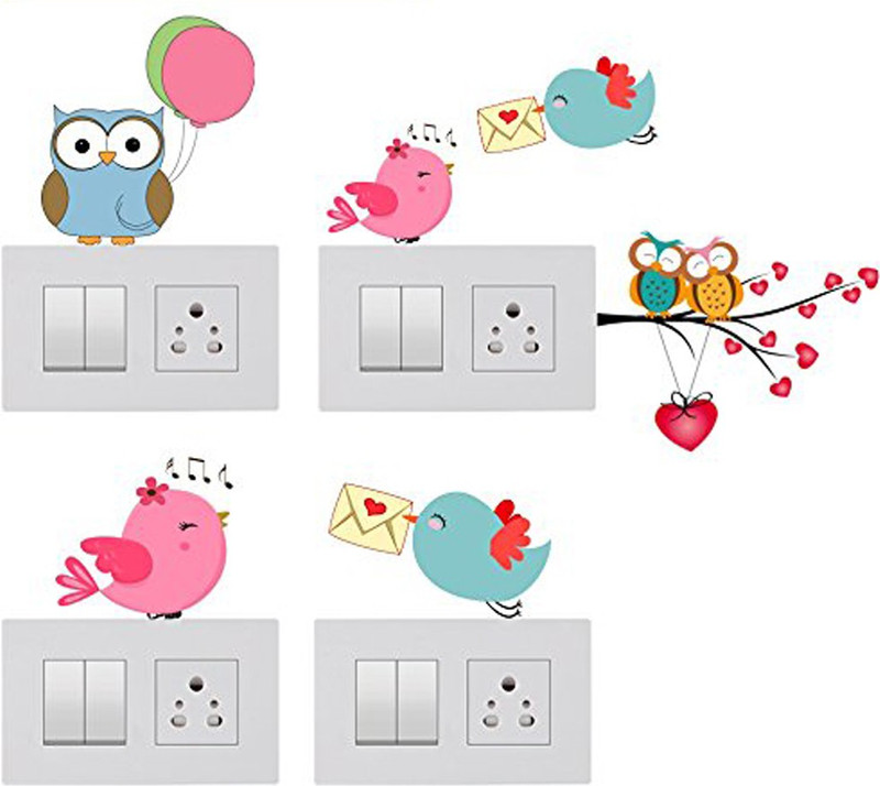 pixel print Small Wall Sticker, Wall Art , Fridge Sticker , Light Switches Sticker , Set Of 5  Sticker(Pack of 5)