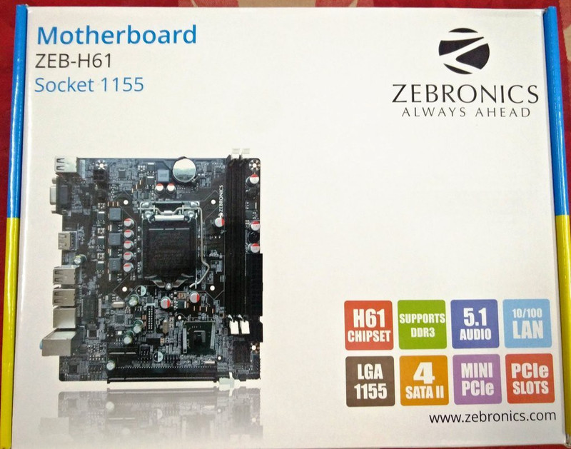 Zebronics ZEB-H61 Combo Motherboard(Black)