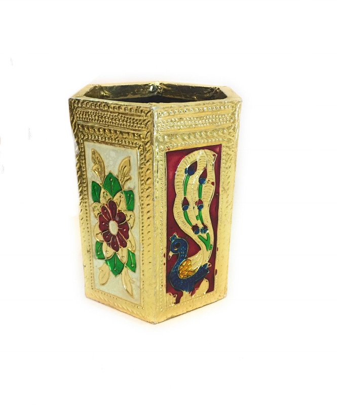 king panda 1 Compartments Wood Pen Stand(multicolour)