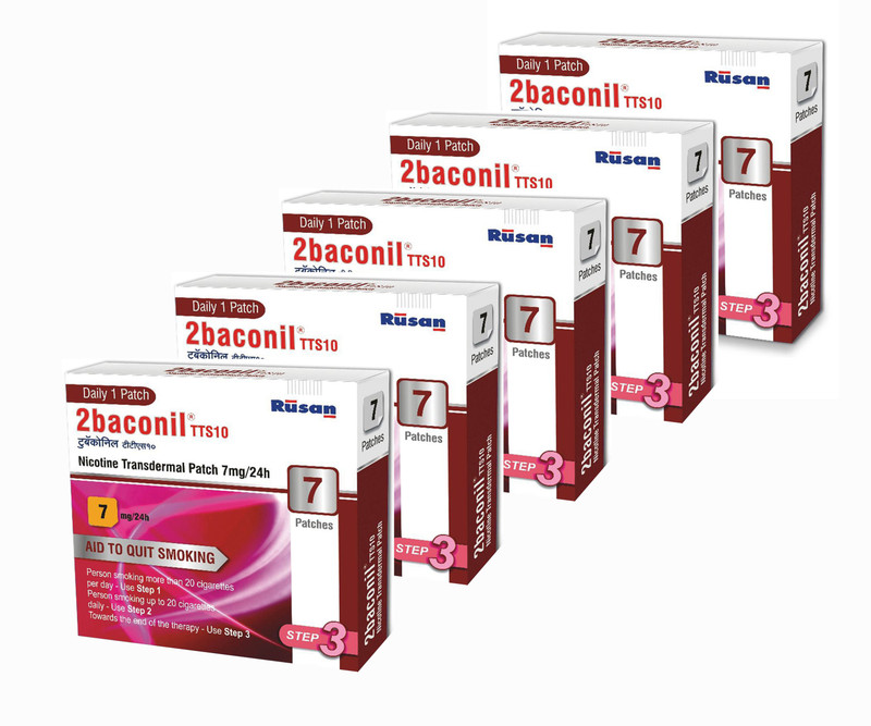 2baconil Nicotine 7 mg step 3 (35 pcs ) 24 hour patch Smoking Patch(Pack of 7)