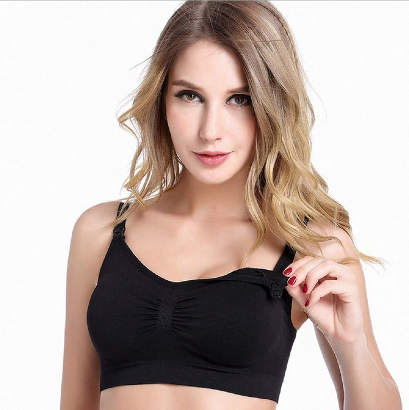 elebae byELEBAE MT001-L-BLACK Women, Girls Maternity/Nursing Lightly Padded Bra(Black)