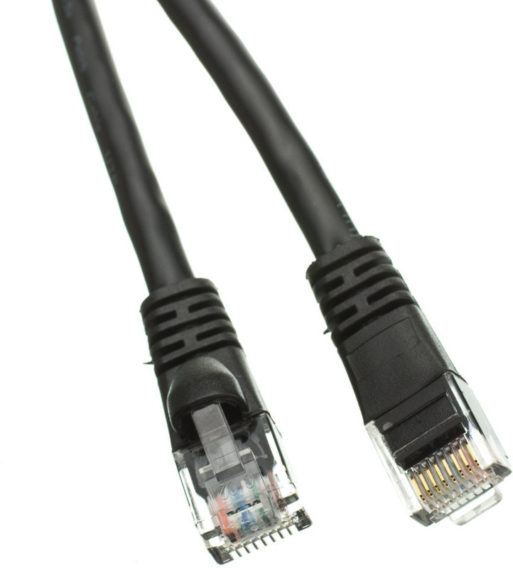 Molex CAT 5 3ft 1 m Patch Cable(Compatible with Networking, Black, One Cable)