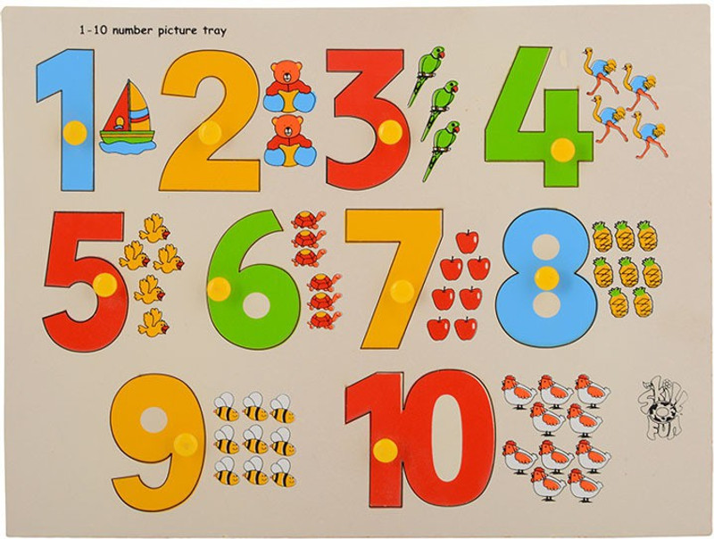 Skillofun Number with Picture Tray(Multicolor)