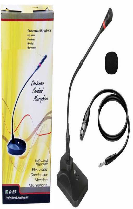 balrama Rider D-27 with inbuilt Attention Bell Professional Meeting Mic Gooseneck Microphone Electronic Condenser Cardioid Microphone Professional Flexible Standing Conference Microphone High Sensitivity Wired Mic Karaoke Conference Speaker Teaching Radio Desktop Table Top Rider Microphone Indoor, O