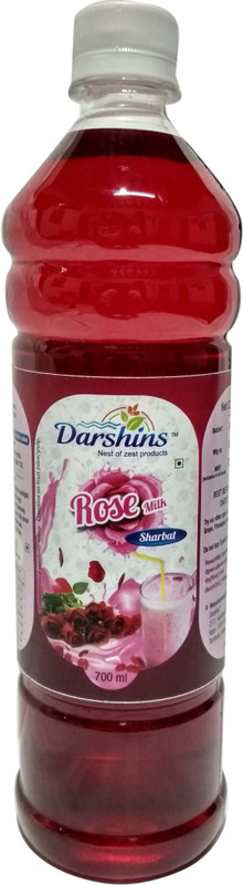 Darshins ROSY700600 Rose(milk) Syrup(700 ml, Pack of 1)