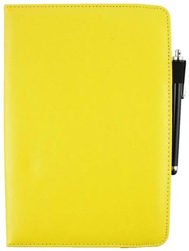 Emartbuy Wallet Case Cover for Dyno 10.4 Tablet PC 10.1 Inch(Yellow Plain, Cases with Holder)