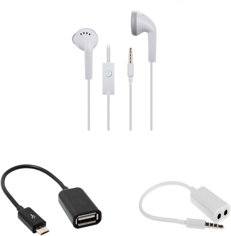 MINIFOX Spitter, Otg Cable, Earphone Combo Set(Multicolor)
