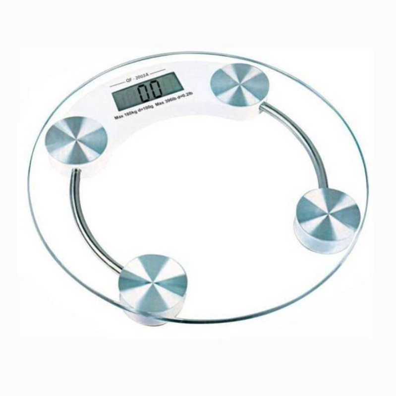 Mezire ™Round Thick Tempered Glass Electronic Digital Body Weight Weighing Scale  (Transparent) Weighing Scale(Transparent)
