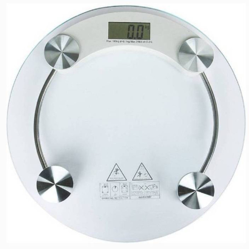 Mezire ®Digital 8MM Thick Glass Weighing Scale (White)  Weighing Scale(Transparent)
