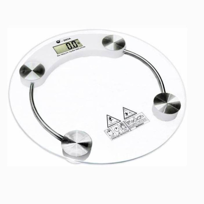 Emmquor Electronic Digital Personal Bathroom Health Body Weighing Scale(TRANSPARENT)