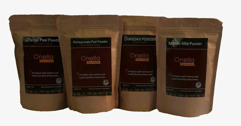 onella ayurveda Combo Pack Multani+Orange Peel+Pomegranate+Chandan Powder (800 gm)(800 g)